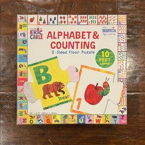 Eric Carle Alphabet & Counting 2 Sided Floor Puzzle 10 Feet Long